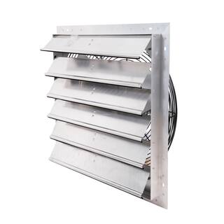 Hessaire 24 in. 4450 CFM Shutter Exhaust Fan Wall Mounted Variable Speed 24SF6V240C