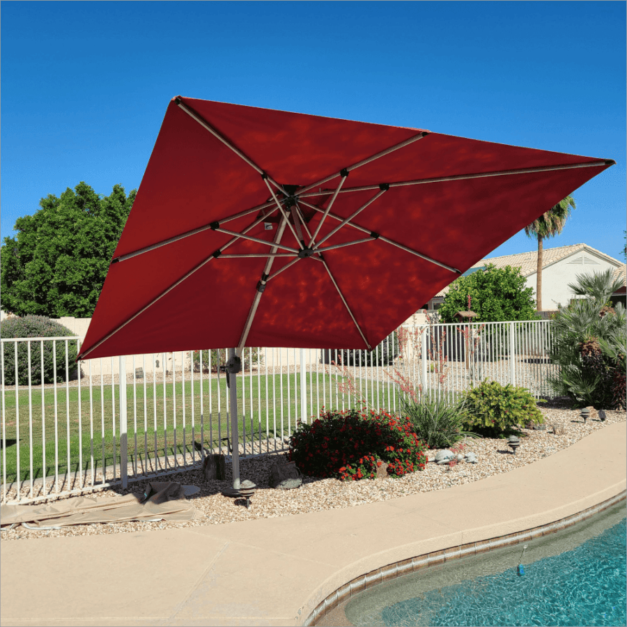 OPEN BOX PURPLE LEAF Patio Umbrella Stand Outdoor Umbrella Base in Ground, ZYBASE-7