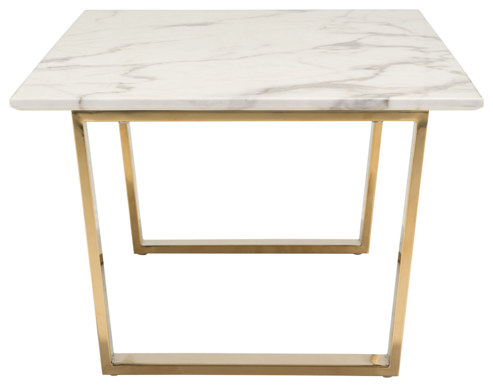 White Marble Top Coffee Table   Contemporary   Coffee Tables   by Plush Pod Decor  Houzz