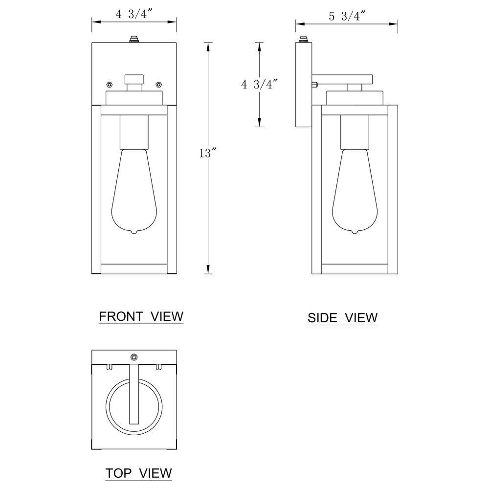 C Cattleya 1-Light Matte Black Dusk to Dawn Hardwired Outdoor Wall Lantern Sconce with Clear Tempered Glass (2-Pack) CA2240-2W