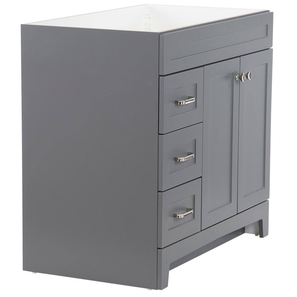 Home Decorators Collection Thornbriar 36 in. W x 21.52 in. D x 34.2 in. H Bath Vanity Cabinet Only in Cement TB3621L-CT