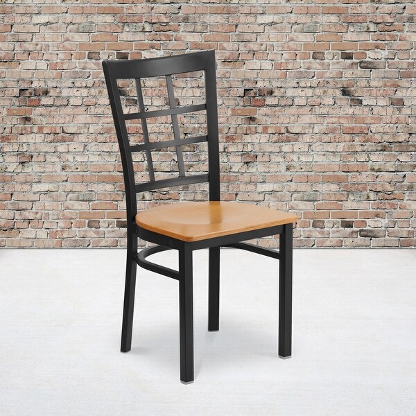 Steel Window Back Restaurant Chair - 16.5