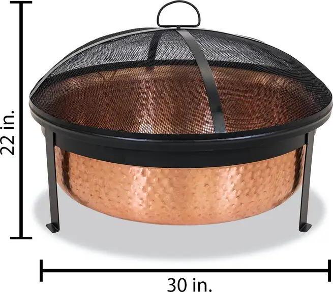 Better Homes and Gardens Wood Burning Copper Fire Pit 30inch diameter and 22inch Height  Crowdfused