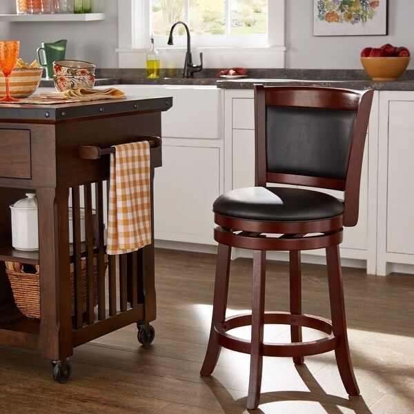 Verona Swivel High Back Counter Height Stool by iNSPIRE Q Classic