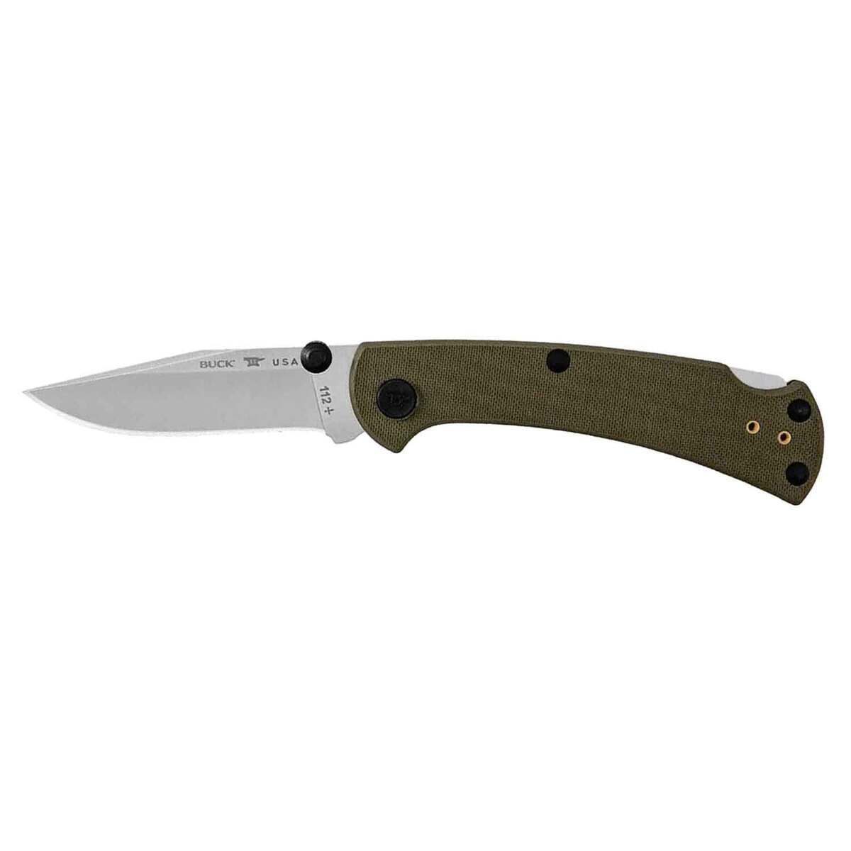 Buck Knives 112 Slim Pro TRX 3 inch Folding Knife  Green