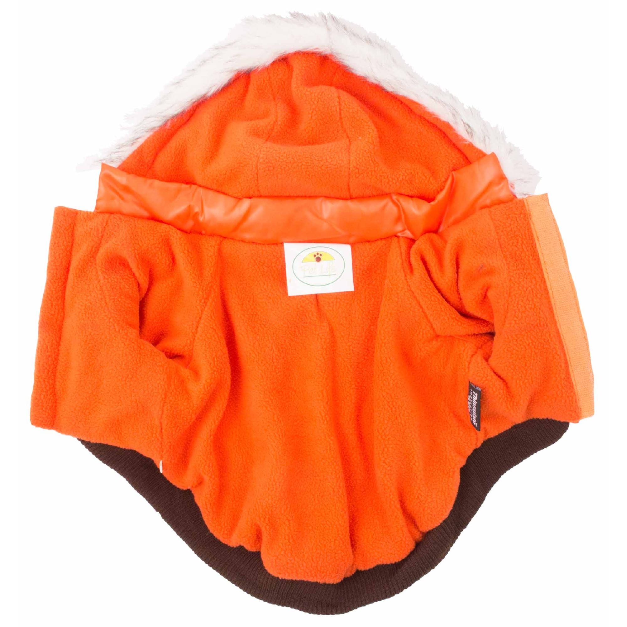 Pet Life Metallic Orange Dog Parka， Small