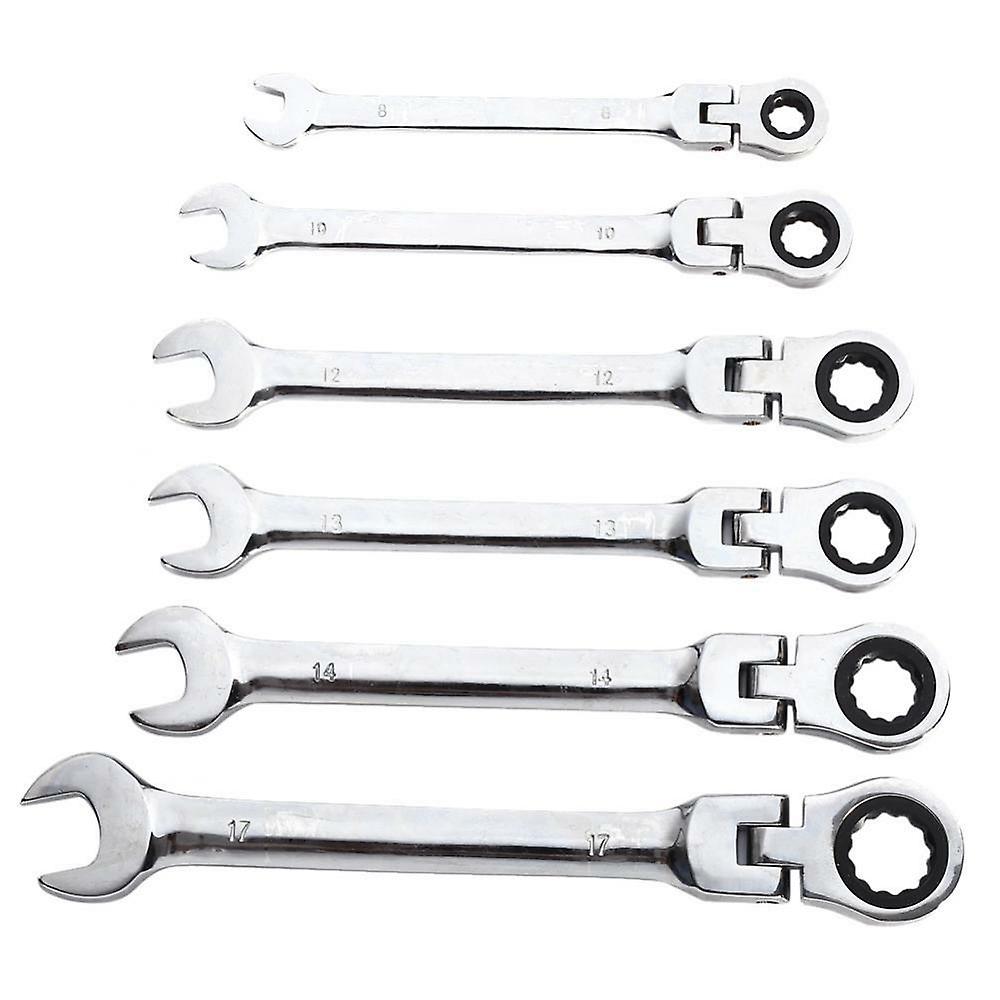 6 Piece Ratchet Wrench Set Flexible Head Ratcheting Combination Wrench Set Au