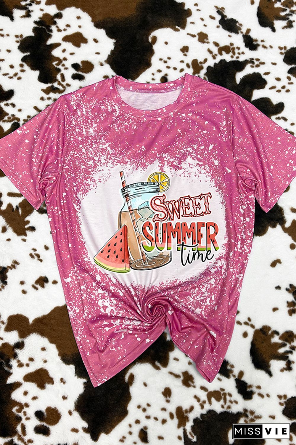 Sweet Summertime Print Graphic Tee Wholesale