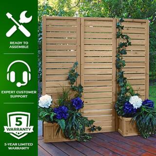 Yardistry 5' x 5' Wood Privacy Screen YM11703