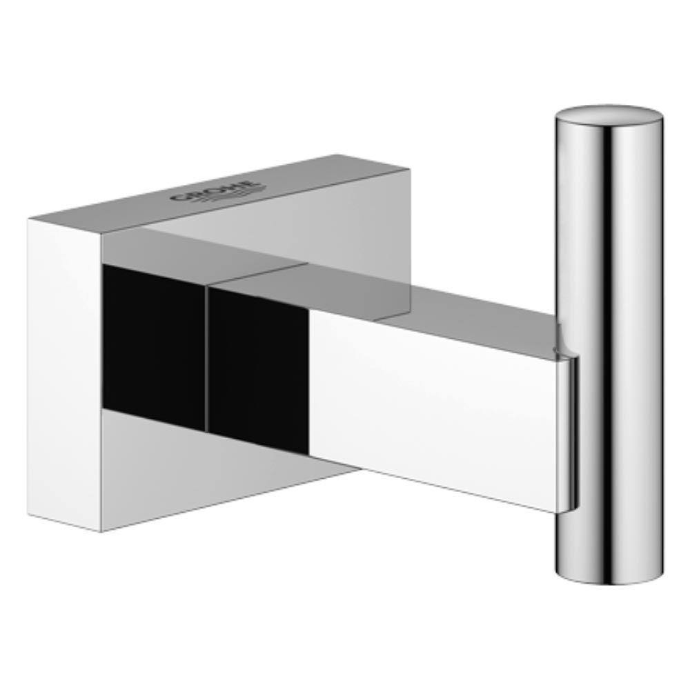 GROHE Essentials Cube Single Robe Hook in StarLight Chrome 40511001