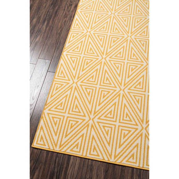 Baja Horizon Area Rug Yellow Momeni