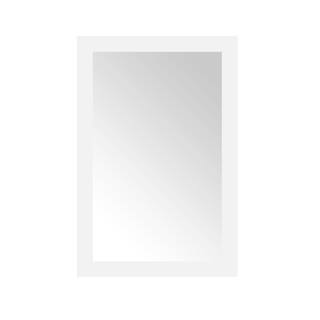 Home Decorators Collection Sassy 36 in. W x 24 in. H Framed Rectangular Bathroom Vanity Mirror in White BF90216