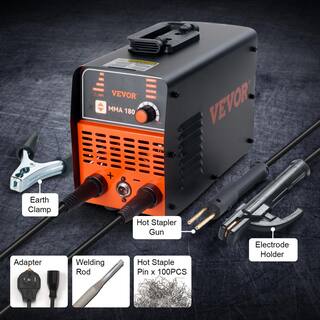 VEVOR 180Amp 110220V Stick Welder Plastic ARC Welding Machine 16.1 x 10.4 x 13.2 in. w Hot Start Anti-Stick for Car Repair BSHYTJBHY180ARDYMV5