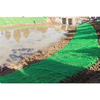 Agfabric 6.5 ft. x 30 ft. Green Plastic 3D Geomat Erosion Control Blanket Mesh Mat WEEMEMW6H30G