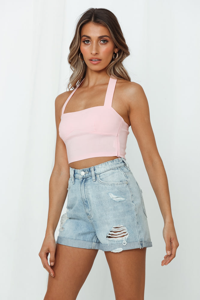 Live In Five Crop Top Pink