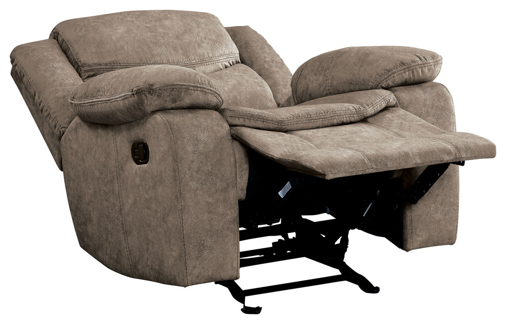 Arden Glider Reclining Chair   Transitional   Recliner Chairs   by Lexicon Home  Houzz