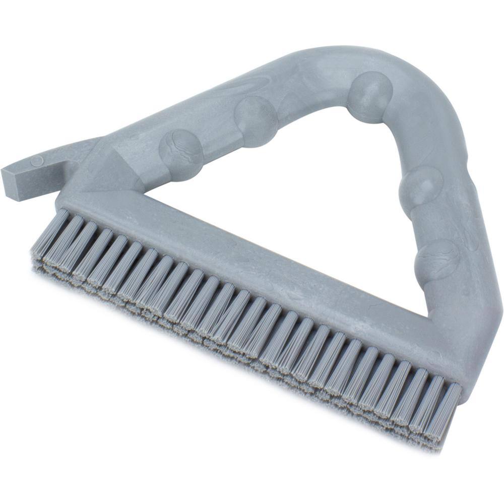 CFS Brands Sparta 9 in. Gray Polyester Tile and Grout Brush (4-Pack) 41323EC23