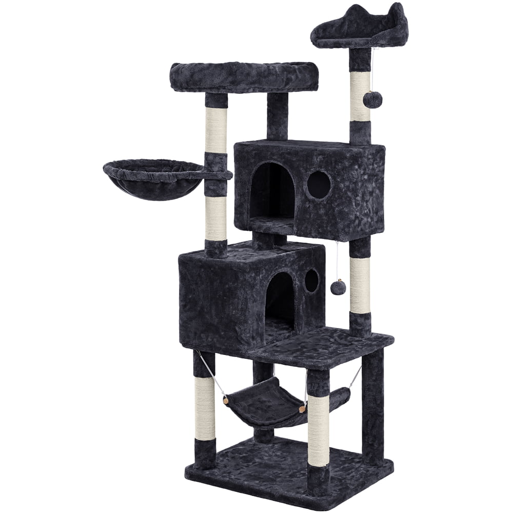 Yaheetech 64'' Multi-level Cat Tree Cat Tower， Black