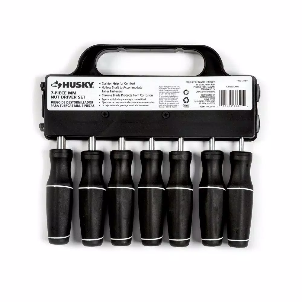 Husky Metric Cushion Grip Nut Driver Set (7-Piece) and#8211; XDC Depot