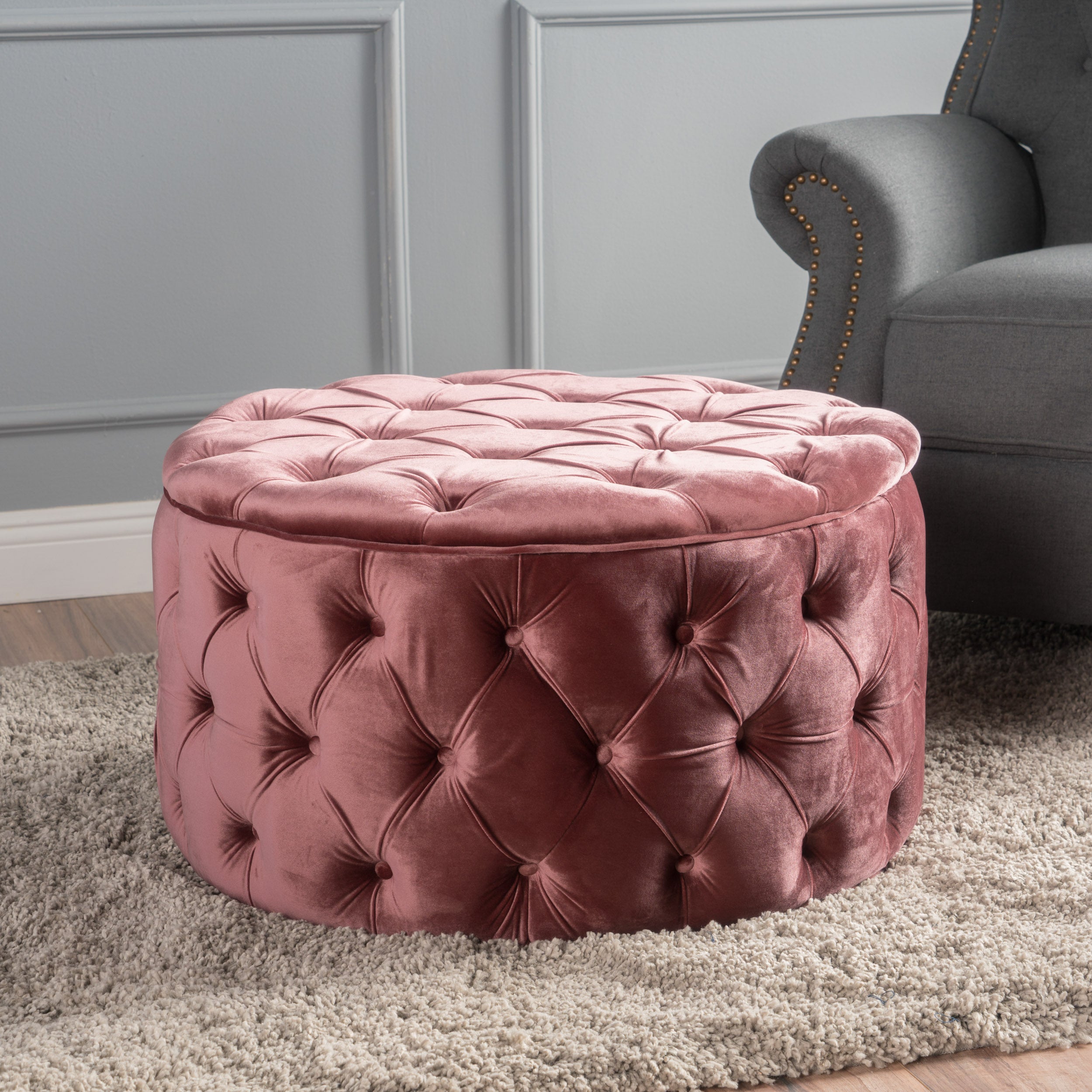 Zuma Aqua New Velvet Ottoman