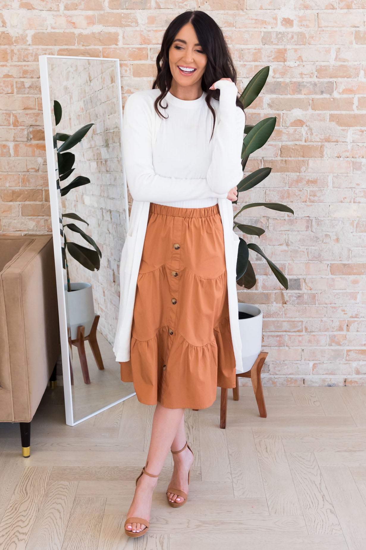 Tomorrow's Promise Modest Button Skirt