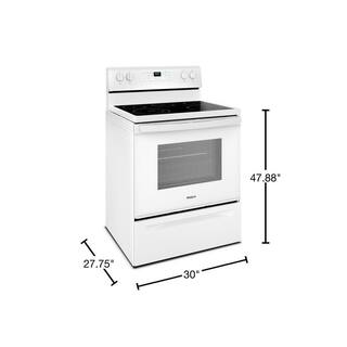 Whirlpool 5.3 cu. ft. Electric Range with Steam Clean and 5 Elements in White WFE505W0HW