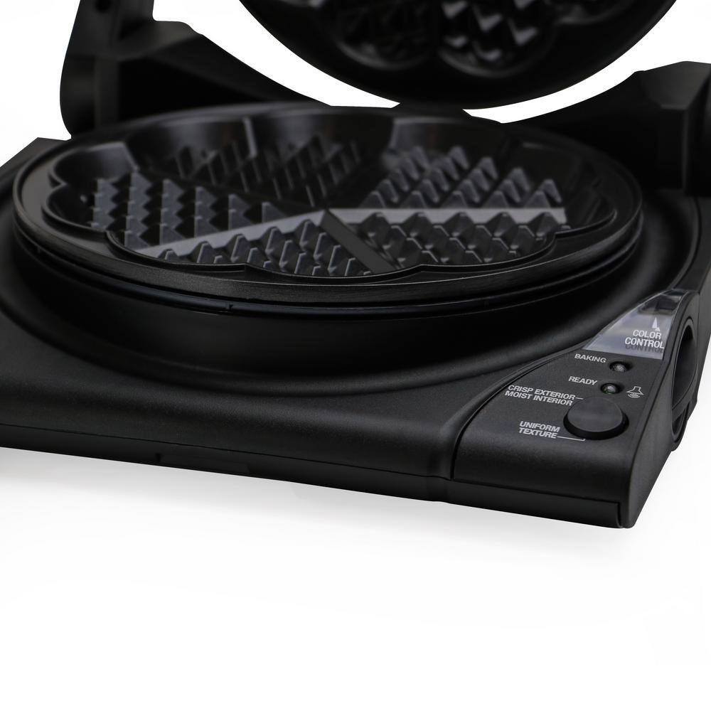 Chef'sChoice 1100-Watt Single Waffle Black Belgian Waffle Maker 8400000