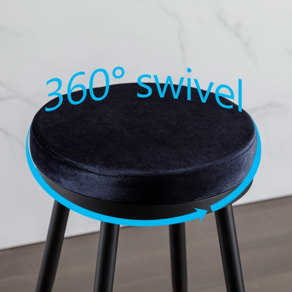 Swivel Barstools Counter Swing Stool Velvet Dining Chair Stools