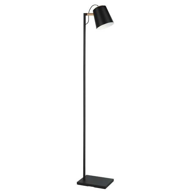 Lacey Structured Floor Lamp With Shade Black Eglo