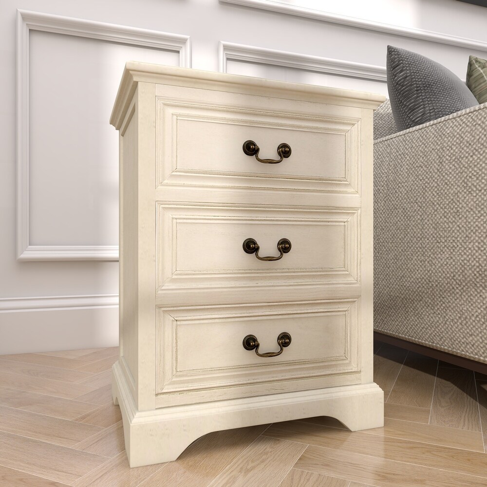 Cream Wood Traditional Cabinet 25 x 17 x 14   17 x 14 x 25