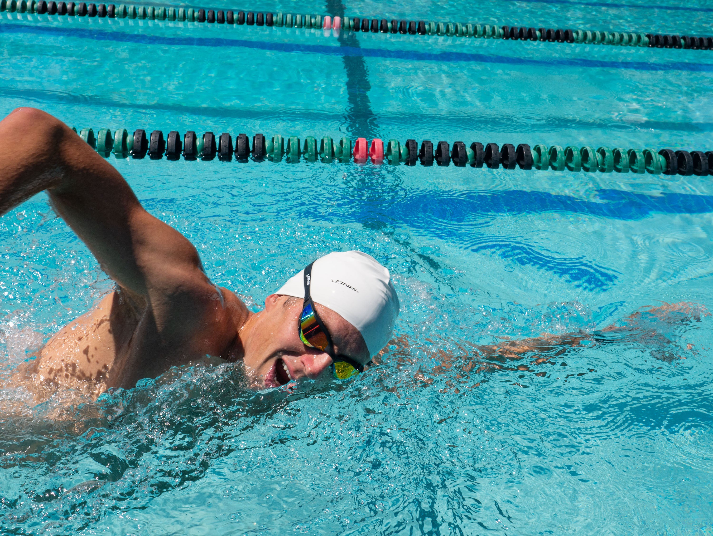 FINIS Hayden Black and Orange Swimming Sport Goggles