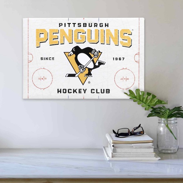 Nhl Pittsburgh Penguins Rink Canvas