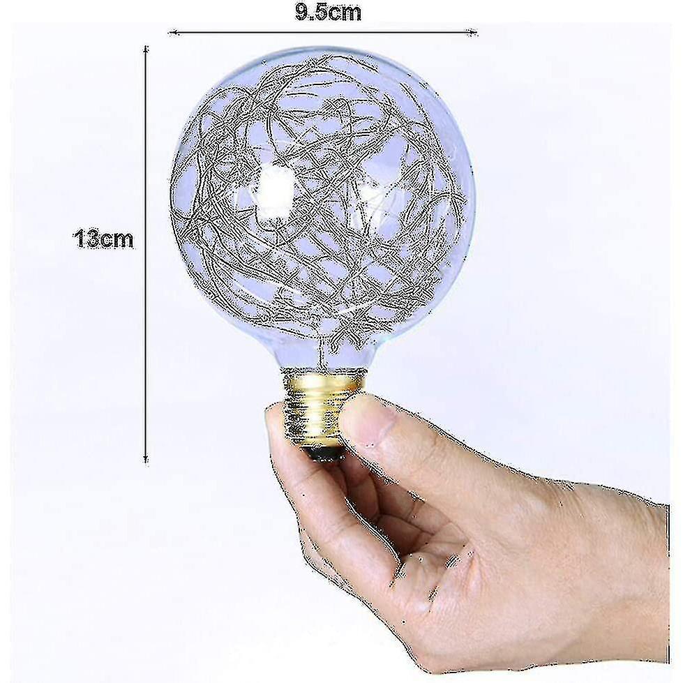 G95 Led Globe Fairy Bulb， Used For Night Lighting， E27 Standard Base With Starry Sky Light String