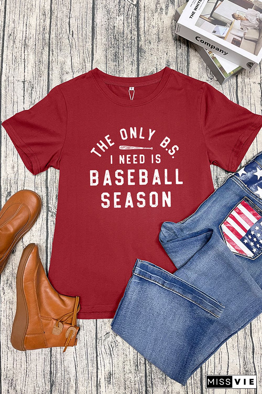 Baseball Season Print Graphic Tee