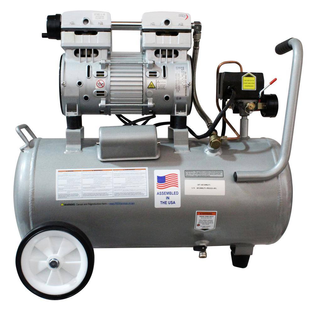 California Air Tools Ultra Quiet and Oil-Free 1.0 HP 8.0 Gal. 120 PSI Electric Aluminum Tank Air Compressor CAT-8010ALFC