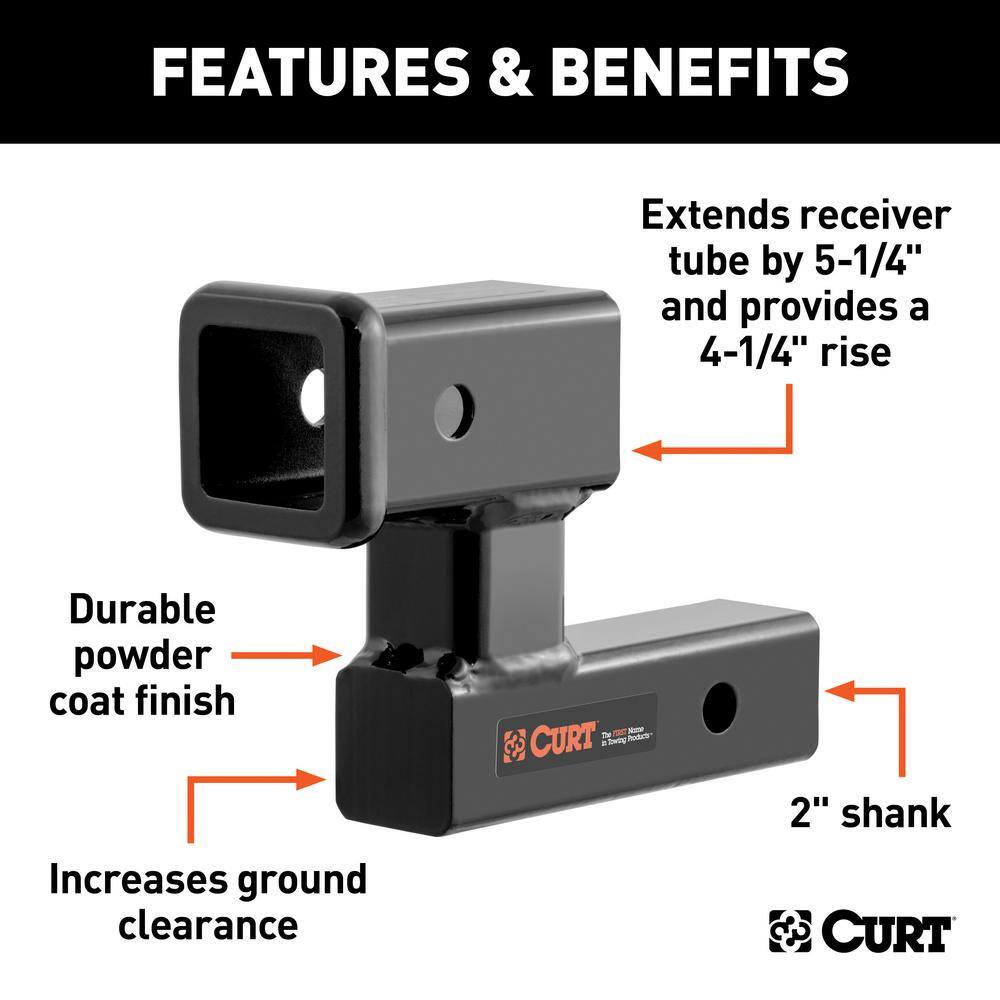 CURT Raised Receiver Adapter (2