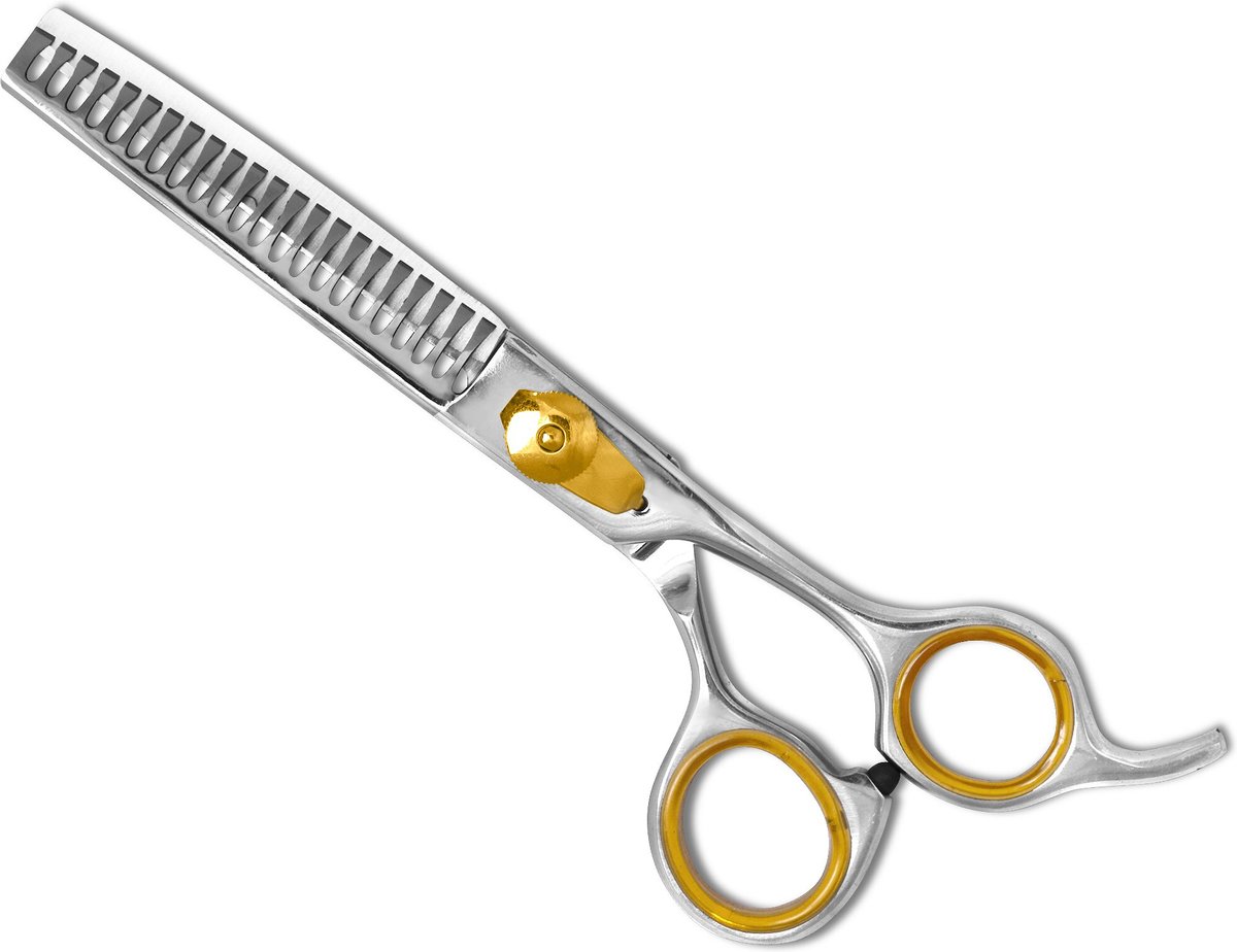 Sharf Straight Gold Touch Round Tips Dog Grooming Scissors， 6.5-in