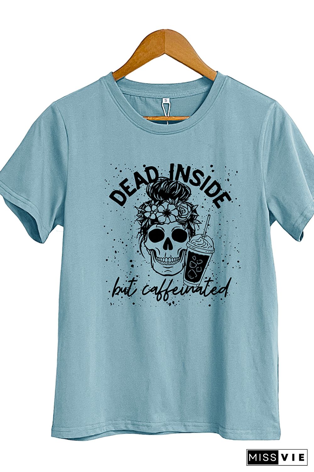 Dead Inside But Caffeinated Short Sleeve Graphic Tee Wholesale