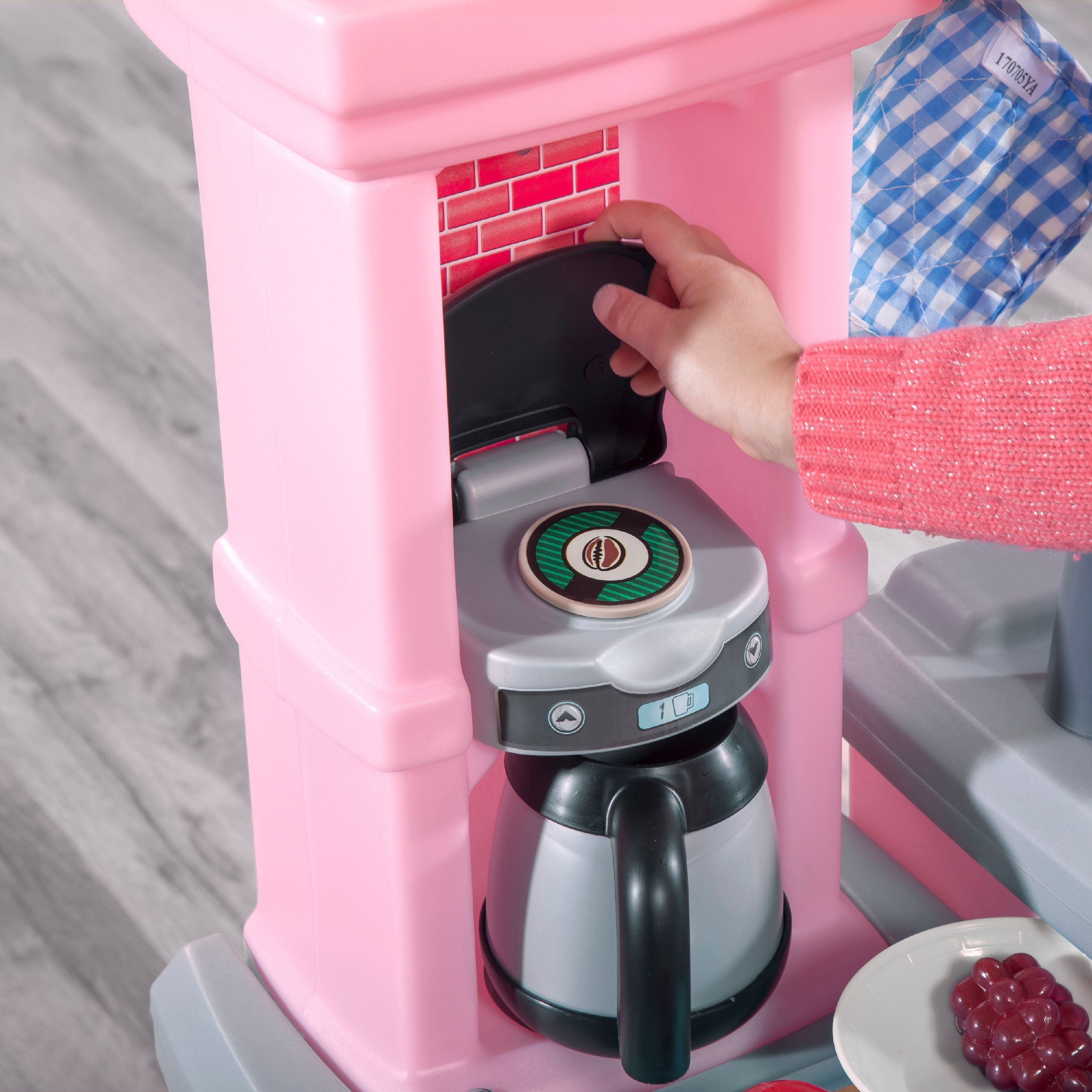 Step2 Great Gourmet Play Kitchen with Storage Bins and Accessory Play Set - Pink