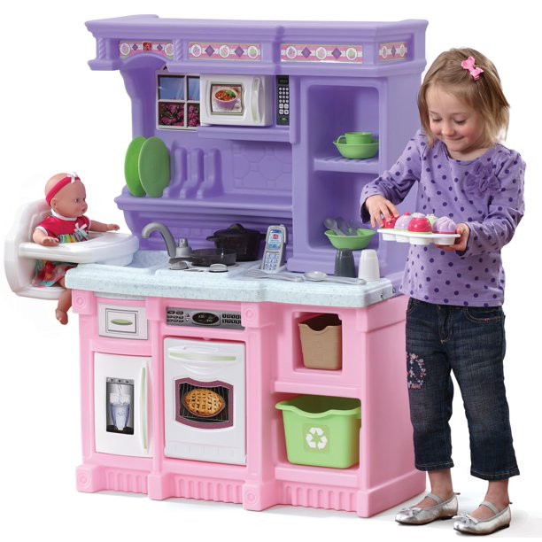 Step2 Little Bakers Kids Play Kitchen With 30 Piece Accessory Play Set