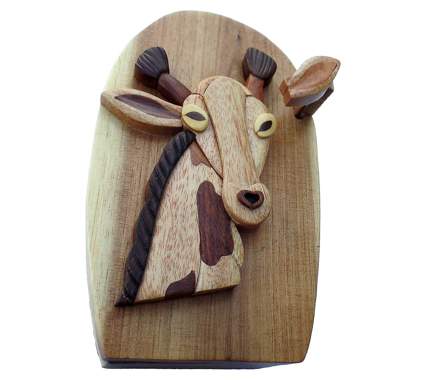 Carver Dan's Giraffe Puzzle Box with Magnet Closures