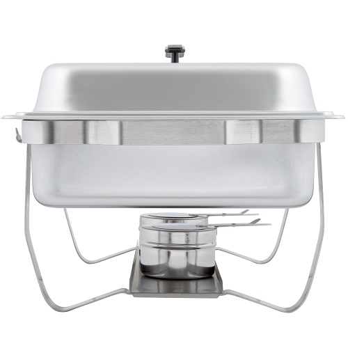 Winco C-4080 - 8 Quart Full-Size Stainless Steel Chafer W/Folding Stand