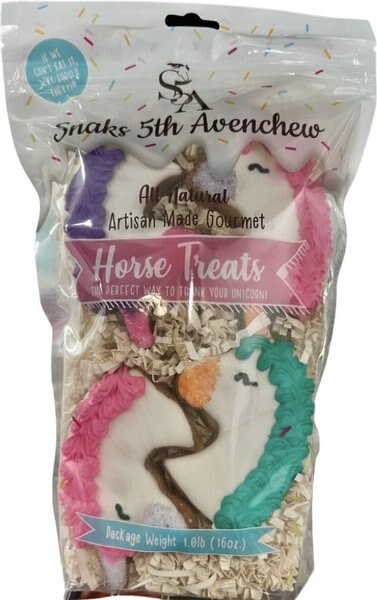 Snaks 5th Avenchew Unicorn Snaks Horse Treats， 10-oz bag