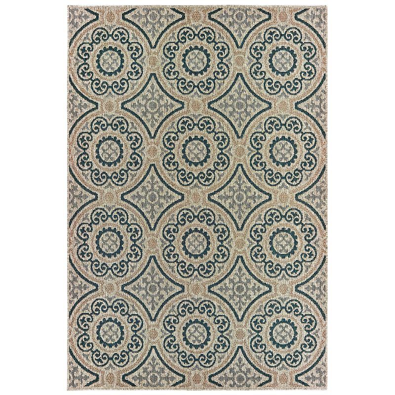 StyleHaven Lafayette Panel Medallion Indoor Outdoor Rug