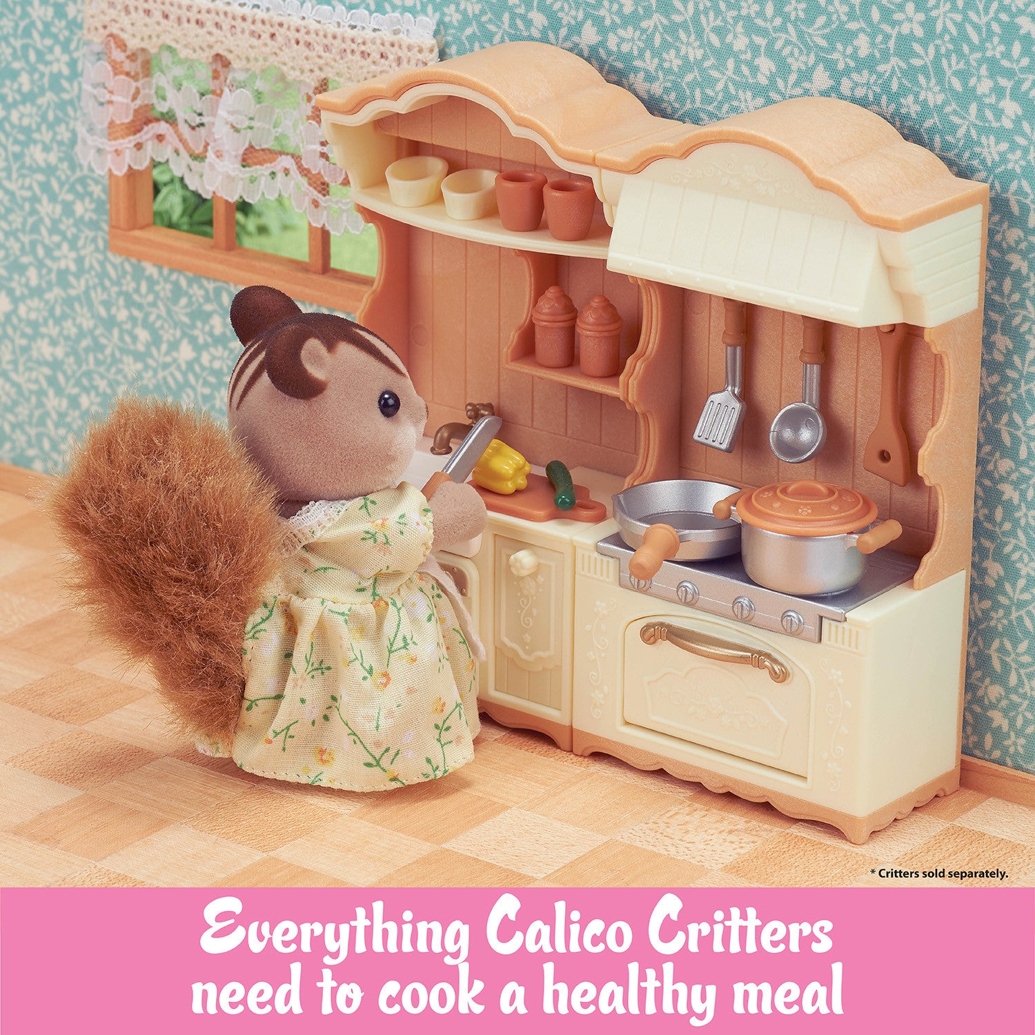 Calico Critters Kitchen Playset, Dollhouse Furniture and Accessories