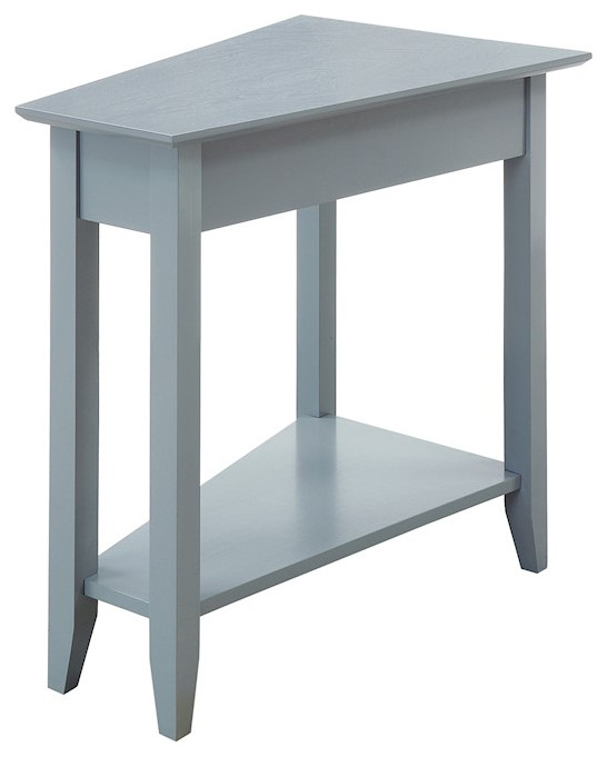 Convenience Concepts American Heritage Wedge End Table  Gray   Transitional   Side Tables And End Tables   by ShopFreely  Houzz