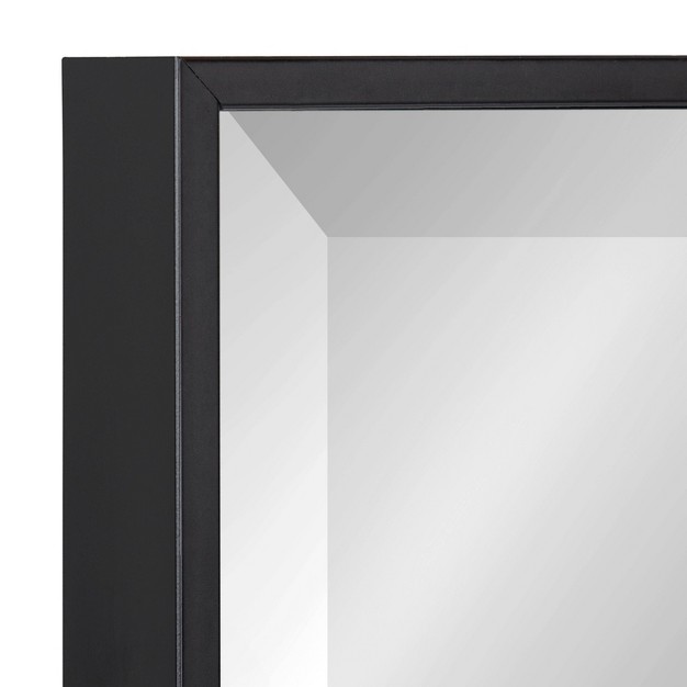 X 24 7 quot Rhodes Rectangle Wall Mirror Black Kate amp Laurel All Things Decor