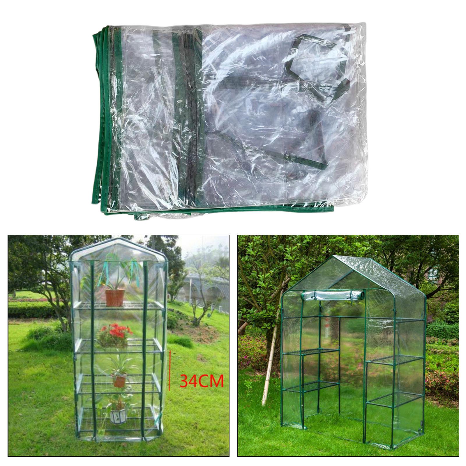 Transparent PVC Cover Replacement for Mini Greenhouse Gardening Flowerpot Outdoor Portable