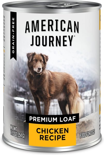 American Journey Chicken Recipe Grain-Free Canned Dog Food， 12.5-oz