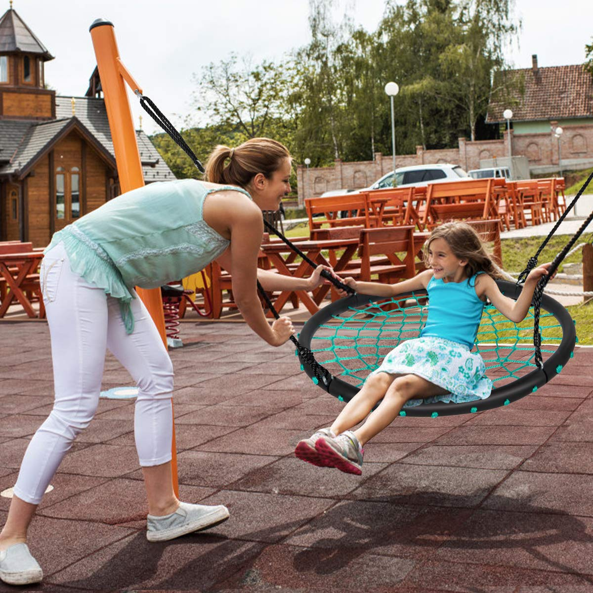 40'' Spider Web Tree Swing Set